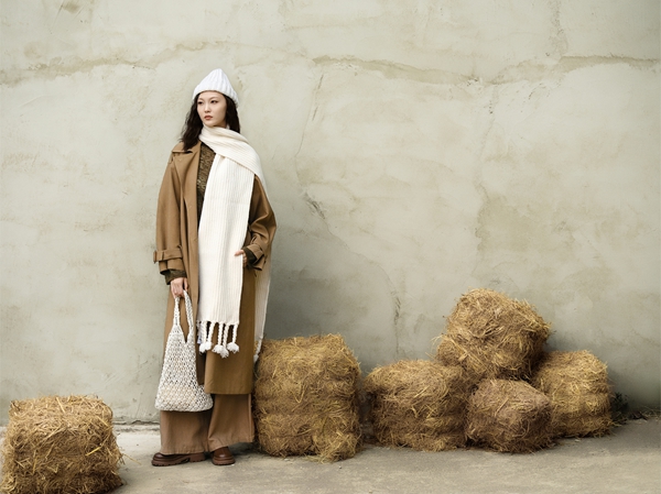 慵懶風(fēng)長款棕咖大衣